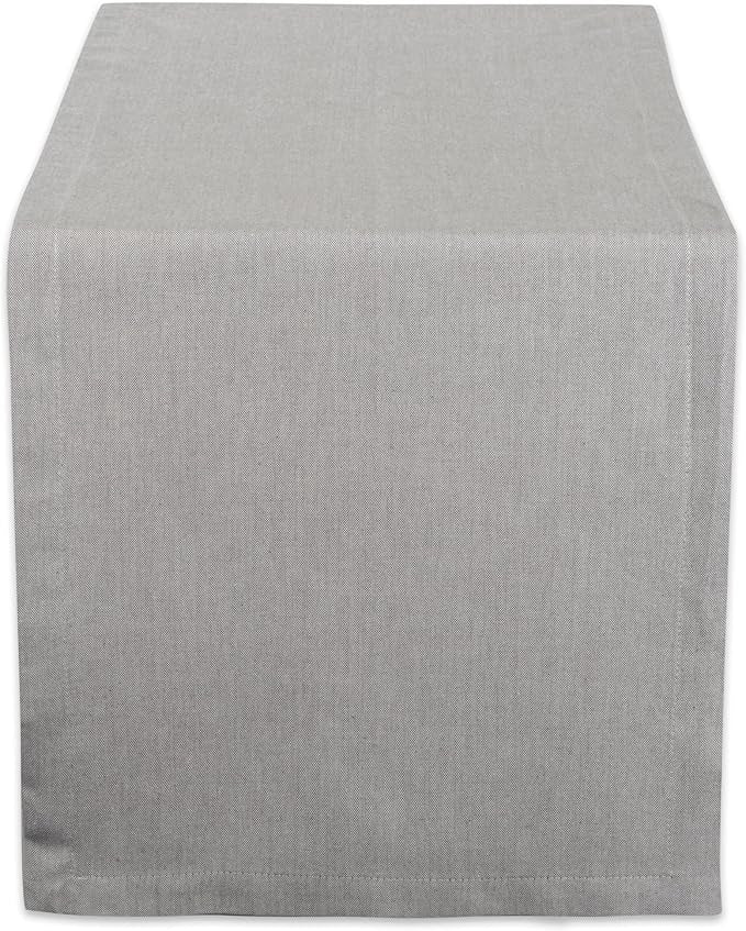 DII Chambray Kitchen, Tabletop Collection, Gray, 14x72 Table Runner