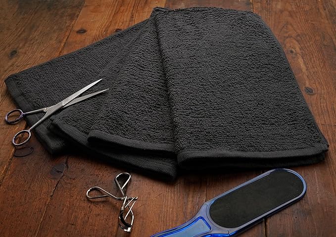 Softolle Salon Towels – Pack of 24 (16"x27") 100% Cotton Ring Spun – Ultra Soft, Highly Absorbent Hand Towels – Bulk for Spa, Gym & Salon (Grey)