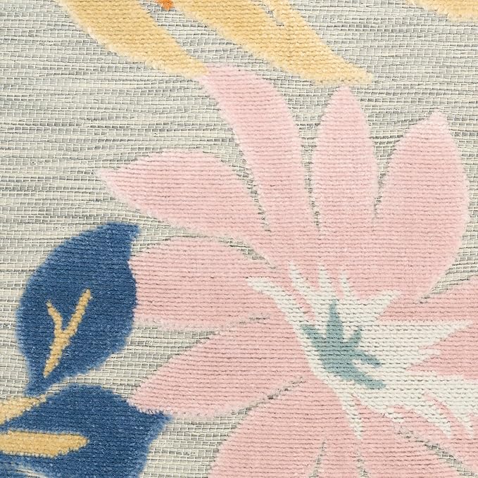 Nourison Home Suncoast Multicolor 5'3" x 7'3" Area Rug - Easy Clean, Non Shedding, Bed Room, Living Room, Dining Room, Kitchen (5' x 7')