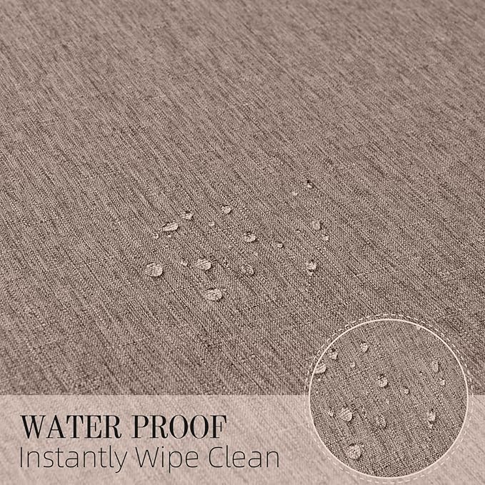 Cloth Napkin Set of 8 Square Washable Reusable Linen Fabric Polyester for Kitchen Dinner Dining Restaurants Wedding Party Banquet Table(Mocha/17x17 Inch)