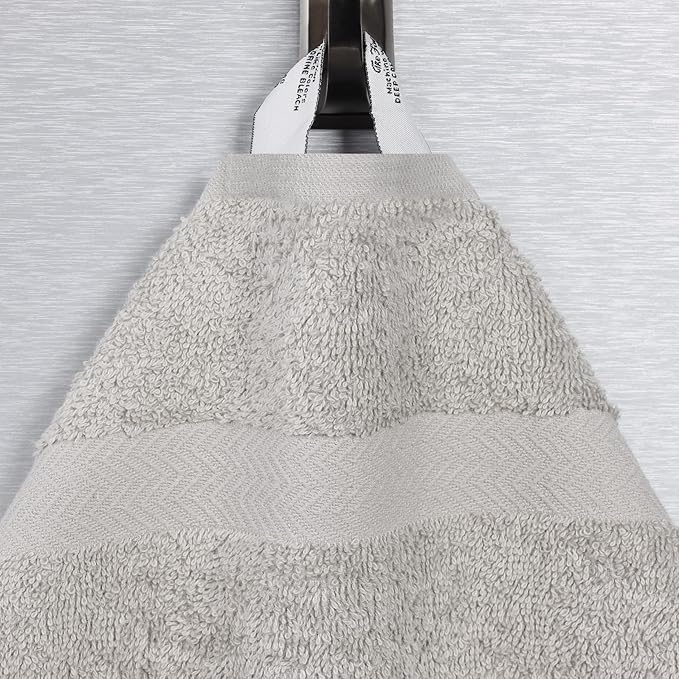 Superior 2-Piece Cotton Bath Sheet Set, Large Towels for Body, Quick Dry, Bathroom Essentials, Guest/Master Bath, Shower, Home Accessories, Apartment, Airbnb, Franklin Collection, Silver