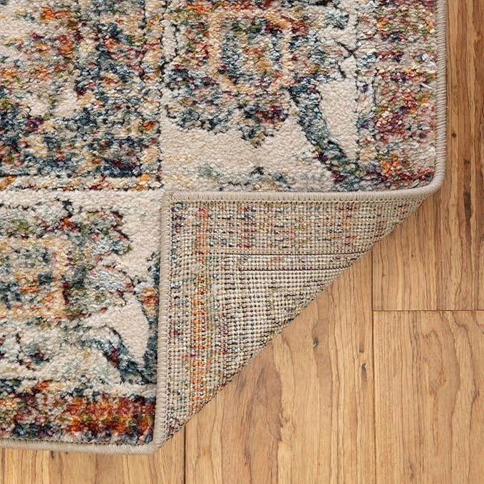 Unique Loom Isabella Collection Area Rug - Adjani (2' x 6' 1" Runner, Multi/ Beige)