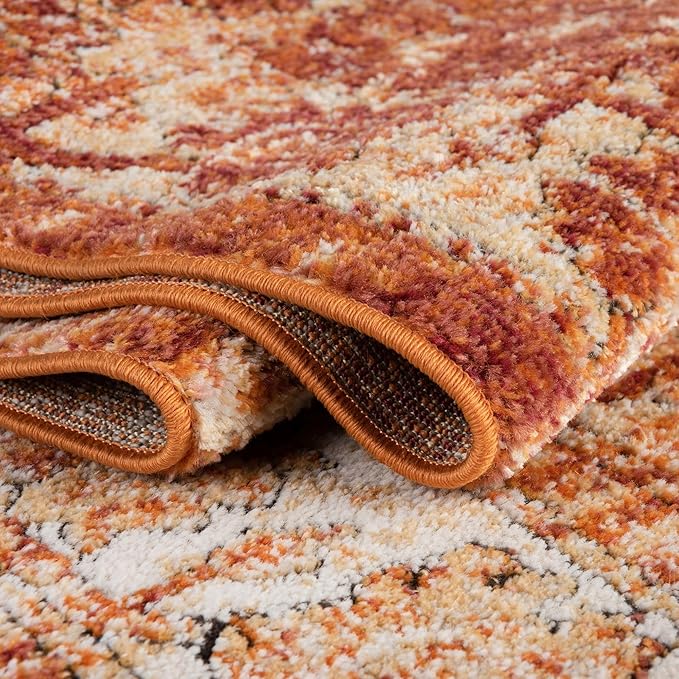 Unique Loom Isabella Collection Area Rug - Adjani (3' 3" x 5' 3" Rectangle, Rust Red/ Black)