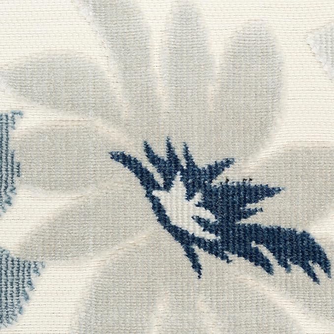 Nourison Home Suncoast Blue 7'10" x 9'10" Area Rug - Easy Clean, Non Shedding, Bed Room, Living Room, Dining Room, Kitchen (8' x 10')