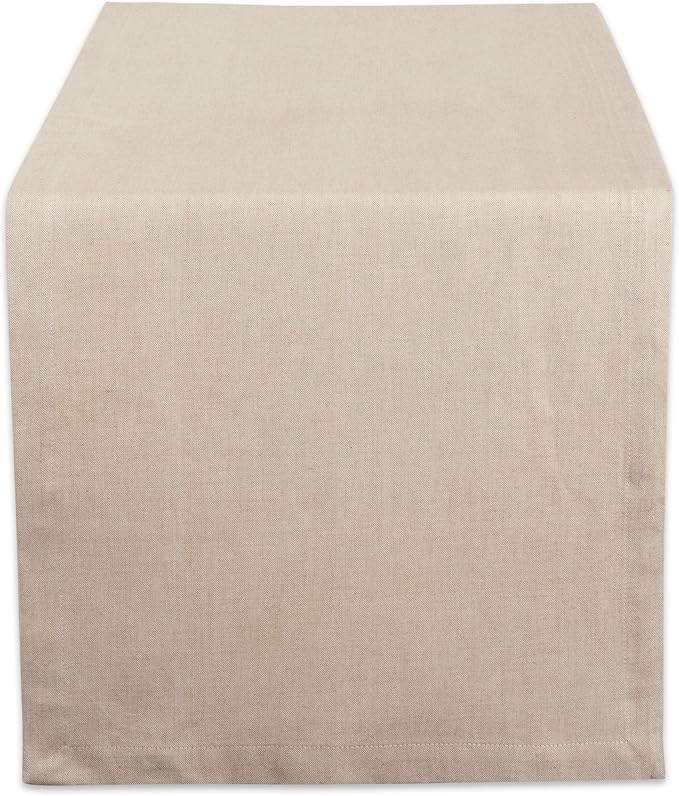 DII Chambray Kitchen, Tabletop Collection, Natural, 14x108 Table Runner
