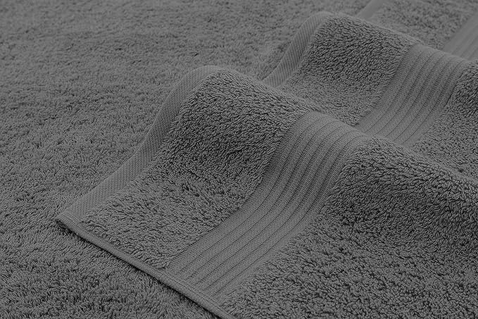 Hotel & Spa Quality Super Absorbent & Soft, Cotton, 6 Piece Turkish Towel Set for Kitchen & Decorative Bathroom Sets Includes 2 Bath Towels 2 Hand Towels 2 Washcloths, Charcoal Grey