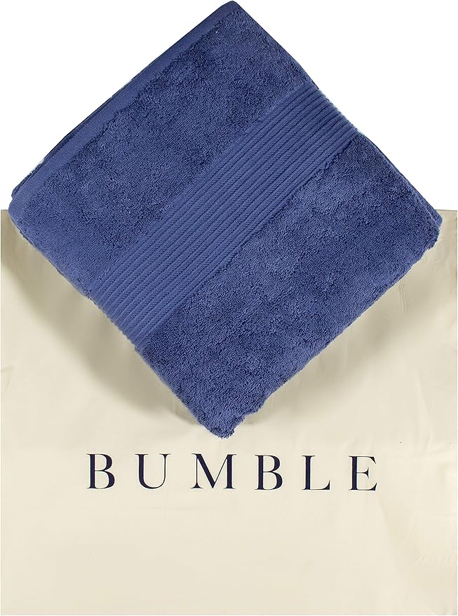 Luxury Oversized Bath Towels | Hotel Quality | Soft & Highly Absorbent |Quick Dry | 650 GSM Bath Sheets| Combed Cotton | Thick & FluffyBathroom Towels | Denim - 4 Pack
