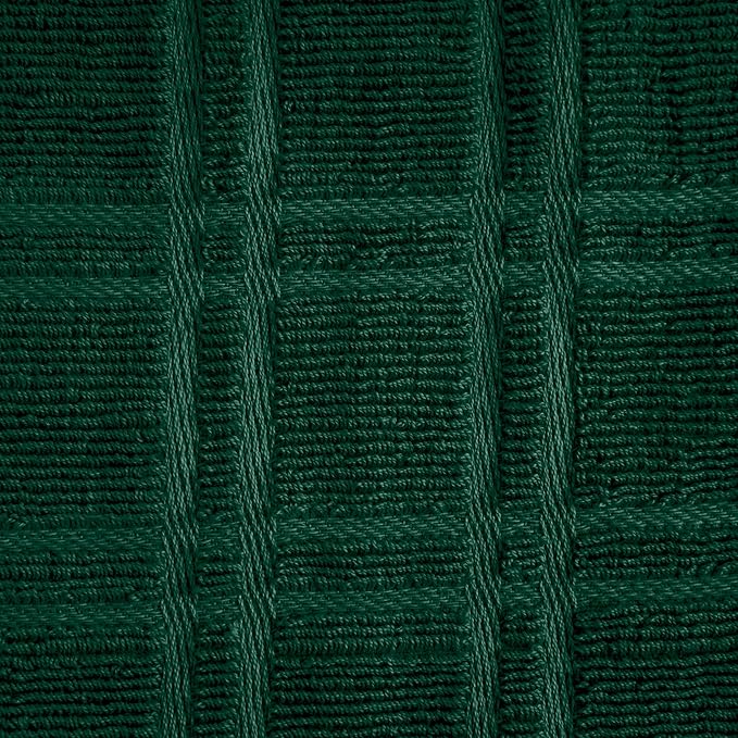 Blue Needles Hanging Kitchen Towels - Forest Green 100% Cotton Solid Kitchen Tie Towel, Set of 2 Hand Dish Cloth with Hanging Loops 9 x 17 Inches, Absorbent, Super Soft, and Fast Drying Home Essential