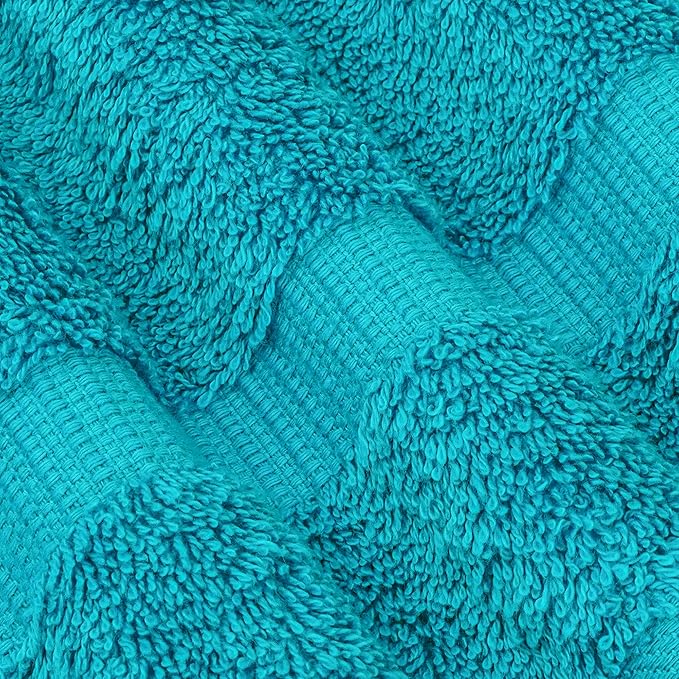 Chakir Turkish Linens 100% Cotton Premium Turkish Towels for Bathroom | 27'' x 54'' (4-Piece Bath Towels -Aqua)