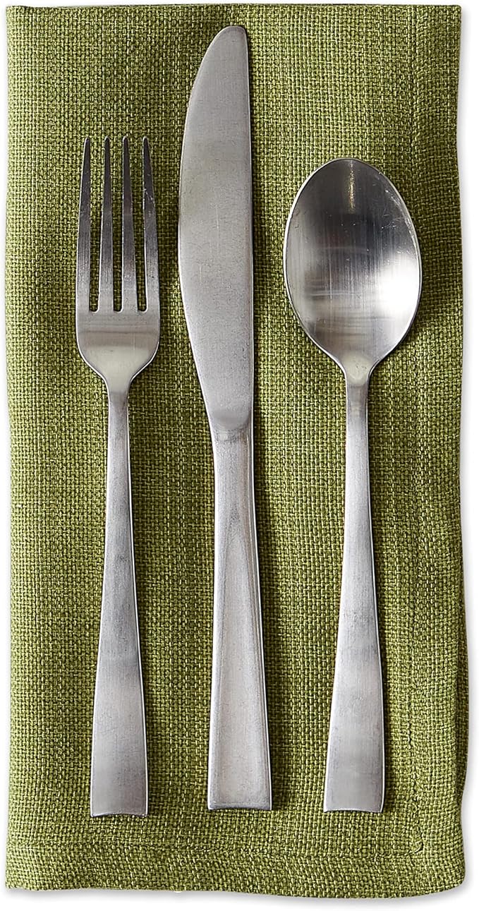 DII Variegated Tabletop Collection, Napkin Set, 20x20, Olive Green, 6 Piece