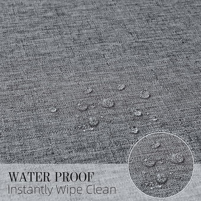 Cloth Napkin Set of 8 Square Washable Reusable Linen Fabric Polyester for Kitchen Dinner Dining Restaurants Wedding Party Banquet Table(Gray/17x17 Inch)