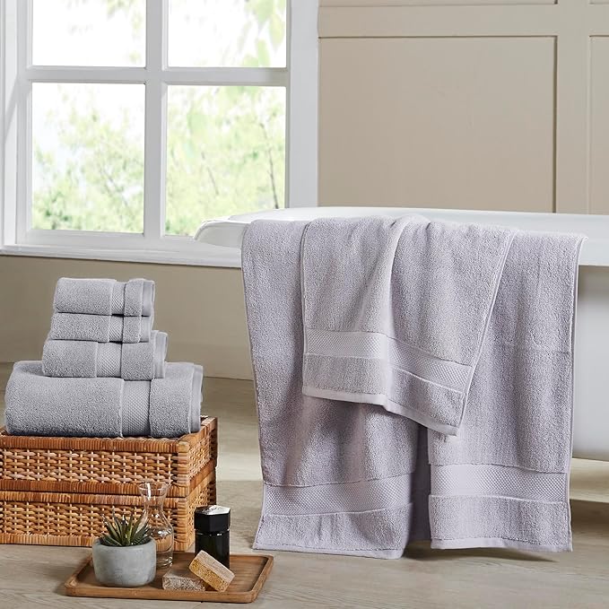 Modern Threads Luxury 6-Piece Quick-Dry Towel Set – Plush & Ultra-Absorbent for Spa-Like Experience, Lilac
