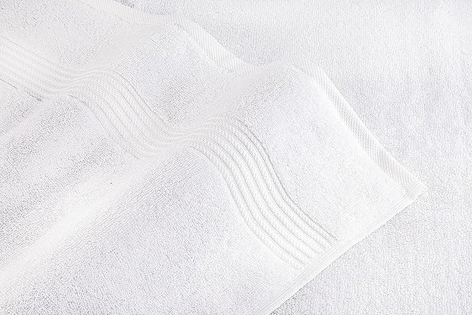 American Veteran Towel, Hand Towels for Bathroom Set of 4, 100% Cotton Turkish Hand Towel Sets, Soft Hand Face Towels, White Hand Towels