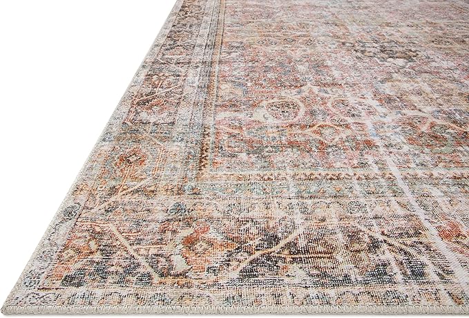 Loloi Adrian Collection ADR-05 Sunset/Charcoal 7'-6" x 9'-6", .19" Thick Area Rug