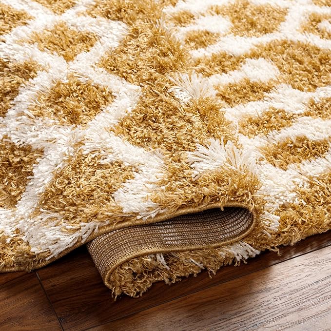 Livabliss Hapsburg Moroccan Shag Area Rug,6'7" x 9'6",Camel