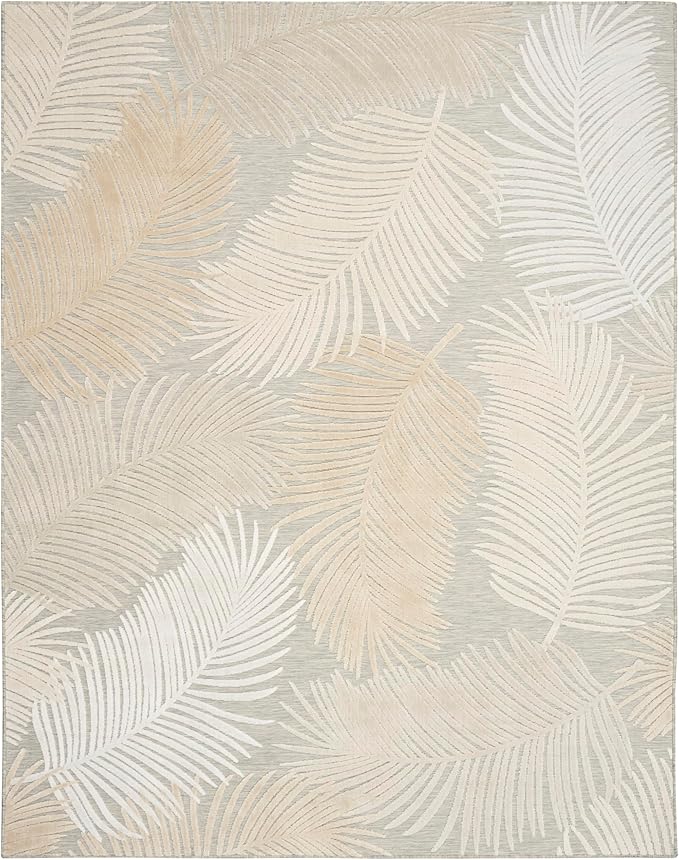 Nourison Home Suncoast Grey 7'10" x 9'10" Area Rug - Easy Clean, Non Shedding, Bed Room, Living Room, Dining Room, Kitchen (8' x 10')