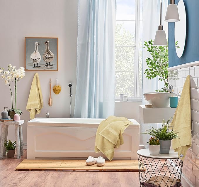 Utopia Towels 8-Piece Premium Towel Set, 2 Bath Towels, 2 Hand Towels, and 4 Wash Cloths, 600 GSM 100% Ring Spun Cotton Highly Absorbent Towels for Bathroom, Gym, Hotel, and Spa (Beige)