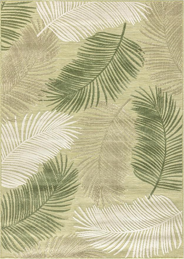 Nourison Home Suncoast Green 4' x 6' Area Rug - Easy Clean, Non Shedding, Bed Room, Living Room, Dining Room, Kitchen (4' x 6')