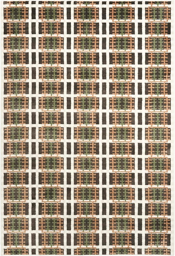 Nourison Home Nordic Charcoal Multicolor 4' x 6' Area Rug - Easy Clean, Non Shedding, Bed Room, Living Room, Dining Room, Kitchen (4' x 6')