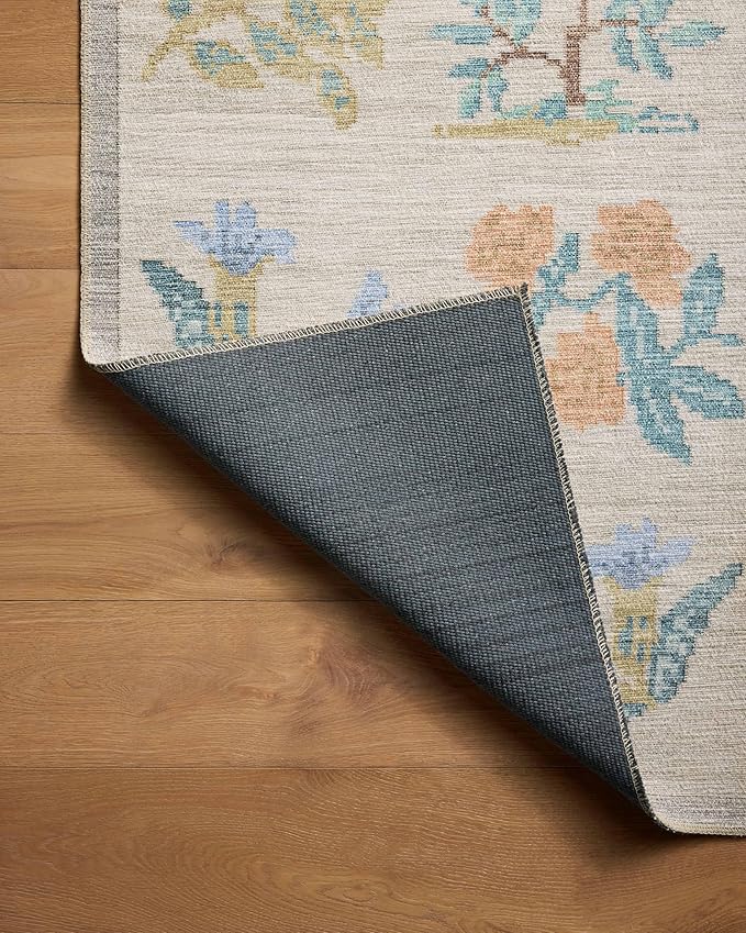 Loloi Rifle Paper Co. Rosa Collection RSA-03 Cream 2'-6" x 9'-6" Runner Rug