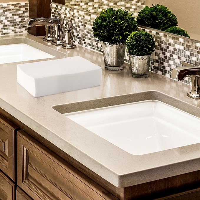 2000-Pack BloominGoods Disposable Bathroom Napkins | Linen-Feel Guest Towels | Cloth-Like Hand Tissue Paper, White, 12" x 17"