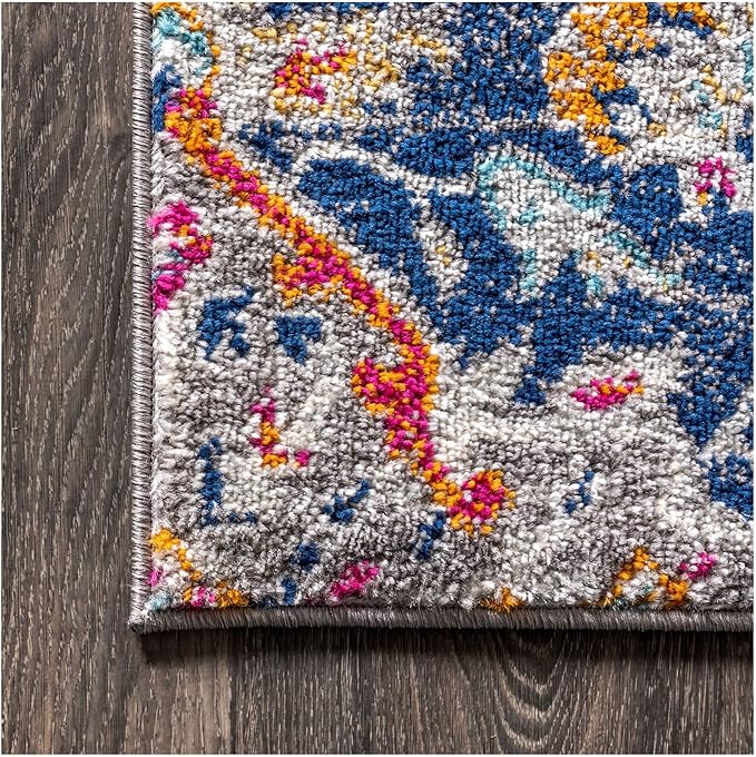 JONATHAN Y Boho Vintage Multi Runner Rug, 2x8, Bohemian Flair Medallion, Chic, Floral, High Traffic for Living Room, Bedroom, Kitchen, Pet Friendly, Non-Shedding (BMF105A-28)