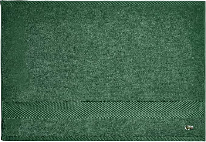 Lacoste Heritage 100% Supima Cotton Tub Mat, Croc Green, 21" x 31" – Highly Absorbent & Quick Drying, Premium Super Soft Bath Towel, Bathroom Essential, Gift for All Occasions, Machine Washable