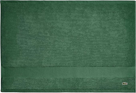 Lacoste Heritage 100% Supima Cotton Tub Mat, Croc Green, 21" x 31" – Highly Absorbent & Quick Drying, Premium Super Soft Bath Towel, Bathroom Essential, Gift for All Occasions, Machine Washable
