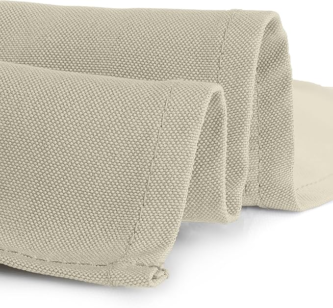 Gee Di Moda Rectangle Tablecloth - 60 x 126 Inch Ivory Table Cloth for 8 Foot Rectangle Tables - Heavy Duty Washable Fabric - for Holiday Party, Dinner, Weddings, Baby Shower & Events