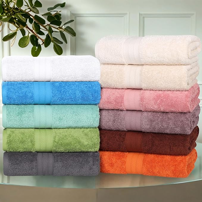Superior Atlas Cotton Luxury Face Towels, Washcloth Set, Heavyweight, Bathroom Accessories, Kitchen Basics, Spa, Salon, Hotel, Resort, Thick, Ultra-Plush, Highly-Absorbent, Face Towel, Chocolate
