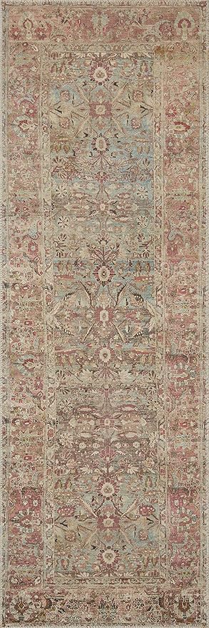 Loloi Adrian Collection ADR-06 Ocean/Clay 7'-6" x 9'-6", .19" Thick Area Rug