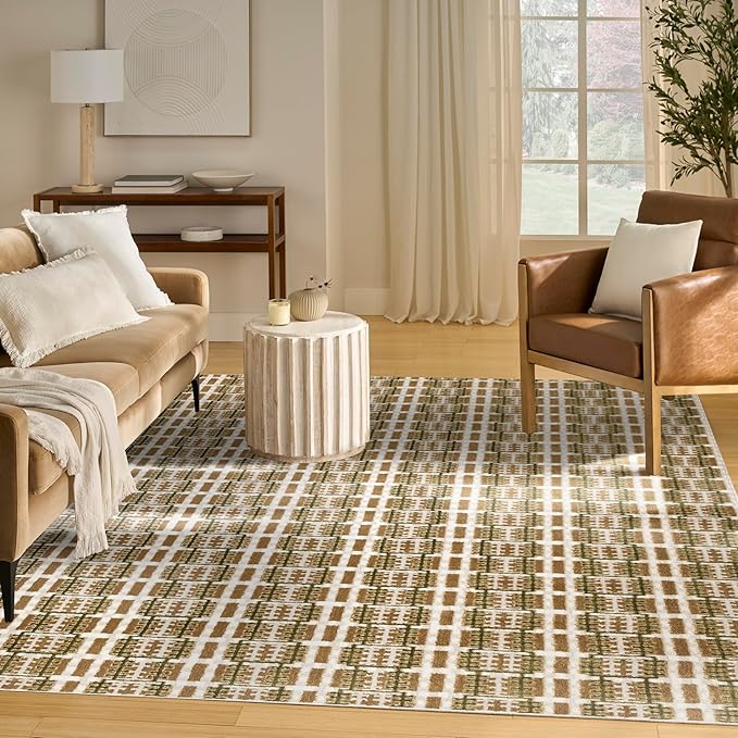 Nourison Home Nordic Multicolor 8' x 10' Area Rug - Easy Clean, Non Shedding, Bed Room, Living Room, Dining Room, Kitchen (8' x 10')