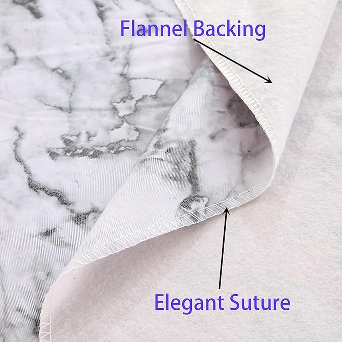 Walrus Heavy Duty Vinyl Tablecloth with Flannel Backing Waterproof Oil-Proof Plastic Table Cloth Stain-Resistant Wipeable Rectangle or Square Table Cover for Indoor and Outdoor (Marble, 60X102 Inch)