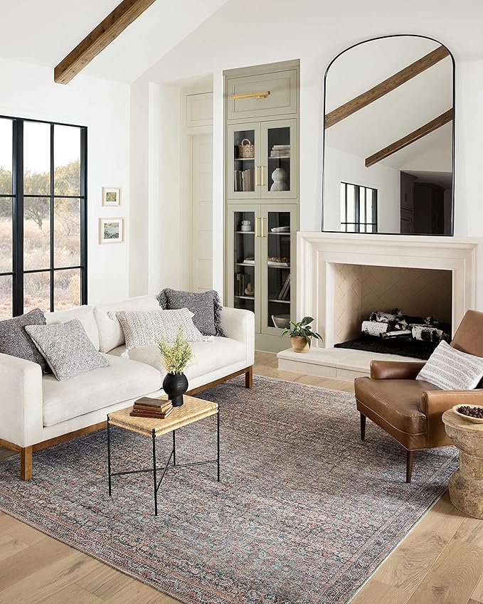 Loloi Adrian Collection ADR-04 Denim/Multi 2'-3" x 3'-9", .19" Thick Accent Rug