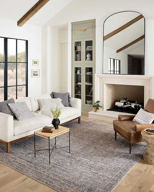 Loloi Adrian Collection ADR-04 Denim/Multi 2'-6" x 12'-0", .19" Thick Runner Rug