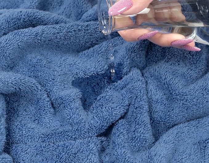 American Soft Linen Oversized Bath Sheet 40x80 Extra Large for Bathroom, 600 GSM 100% Cotton Turkish Jumbo Bathsheet Towels for Adults, Electric Blue Bath Sheet