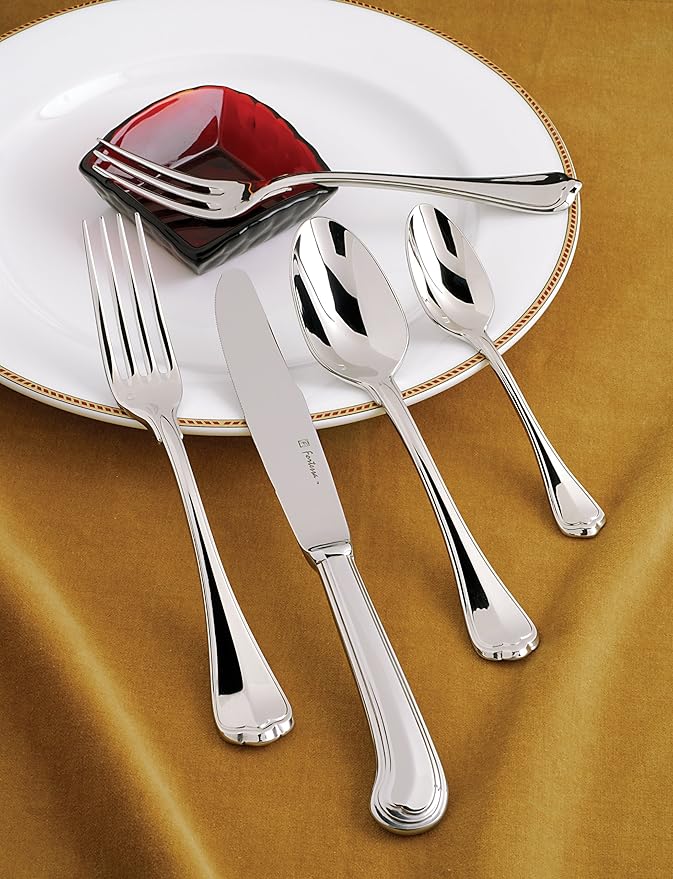 Fortessa San Marco 18/10 Stainless Steel Flatware Solid Handle Dessert Knife, Set of 12