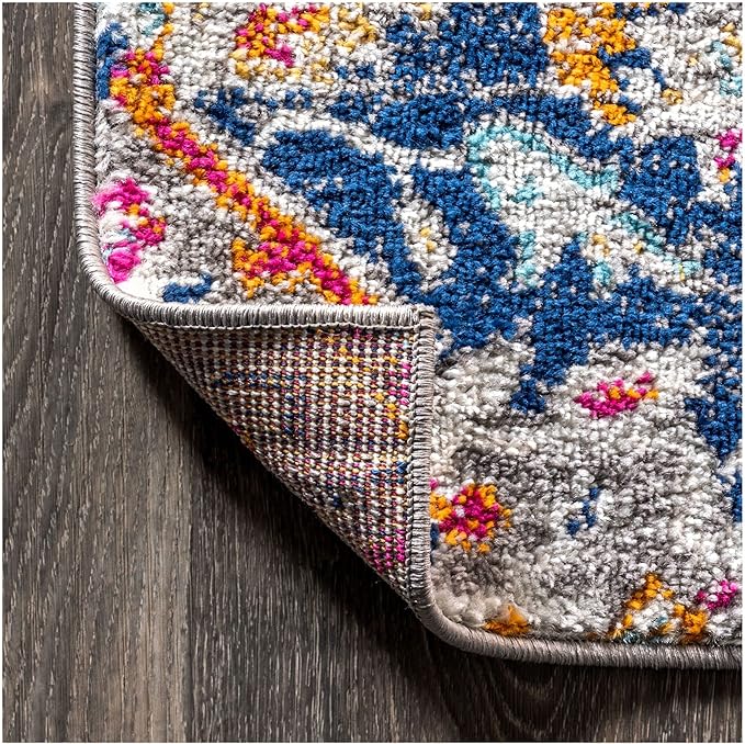 JONATHAN Y Boho Vintage Multi Runner Rug, 2x8, Bohemian Flair Medallion, Chic, Floral, High Traffic for Living Room, Bedroom, Kitchen, Pet Friendly, Non-Shedding (BMF105A-28)