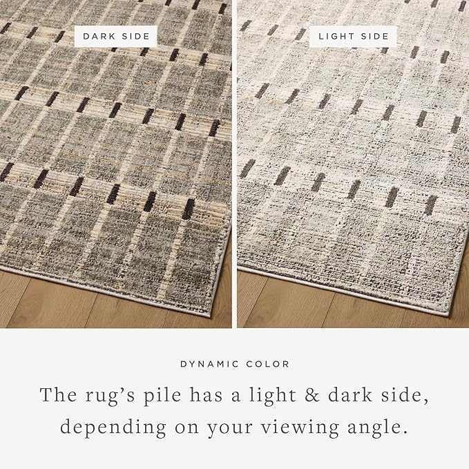 Loloi Jeremiah Brent Bleecker Collection BLE-04 Sage/Granite 6'-7" x 9'-3" Area Rug