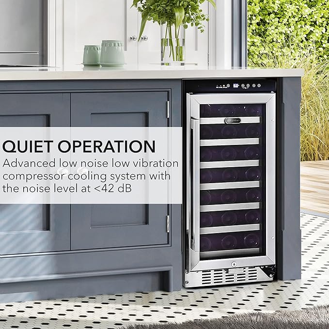 Whynter BWR-33SD 33 Bottle Built-In Wine Refrigerator, Multicolor