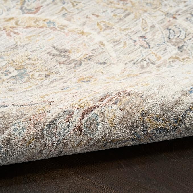 Nourison Heirloom Blend Grey 9' x 11'10" Area Rug - Easy Clean, Non Shedding, Bed Room, Living Room, Dining Room, Kitchen (9' x 12')