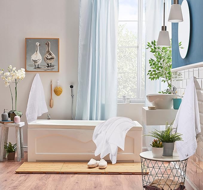 Utopia Towels Set, 16 Bath Towels, 16 Hand Towels, and 32 Washcloths, 600 GSM Ring Spun Cotton Highly Absorbent Towels for Bathroom, Shower Towel, (Pack of 64) (White)