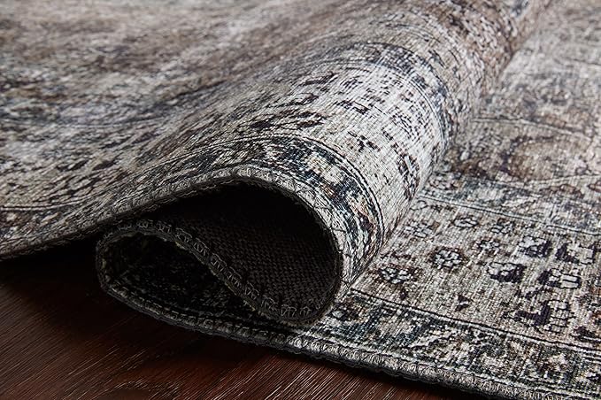 Loloi Layla Collection LAY-06 Taupe/Stone 7'-6" x 9'-6" .13" Thick Area Rug, Soft, Durable, Vintage Inspired, Distressed, Low Pile, Non-Shedding, Easy Clean, Printed, Living Room Rug