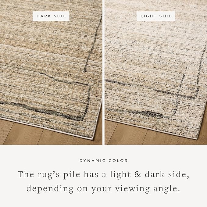 Loloi Jeremiah Brent Bleecker Collection BLE-05 Natural/Charcoal 5'-3" x 7'-6" Area Rug