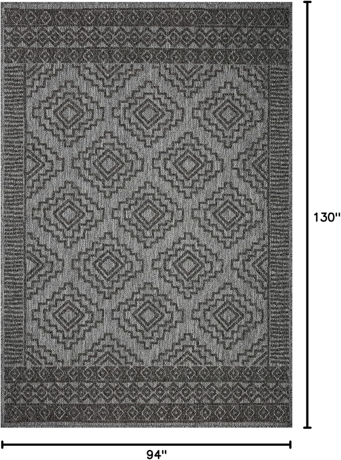 Loloi Rainier Collection RAI-06 Grey/Charcoal 7'-10" x 10'-10" Area Rug