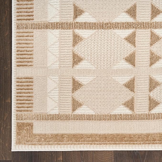 Nourison Home Nordic Taupe 4' x 6' Area Rug - Easy Clean, Non Shedding, Bed Room, Living Room, Dining Room, Kitchen (4' x 6')