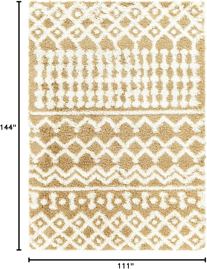 Livabliss Hapsburg Moroccan Shag Area Rug,9'3" x 12',Camel