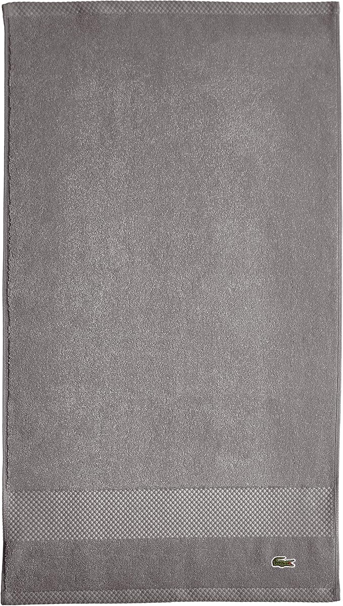 Lacoste Heritage 100% Supima Cotton Hand Towel, Meteorite, 16" x 30" – Highly Absorbent & Quick Drying, Premium Super Soft Bath Towel, Bathroom Essential, Gift for All Occasions, Machine Washable