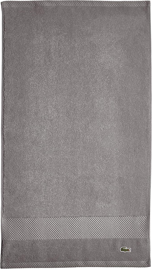Lacoste Heritage 100% Supima Cotton Hand Towel, Meteorite, 16" x 30" – Highly Absorbent & Quick Drying, Premium Super Soft Bath Towel, Bathroom Essential, Gift for All Occasions, Machine Washable