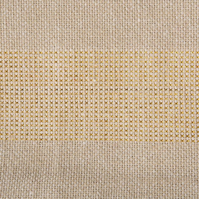 DII Holiday Dining Table Linen Sparkle Metallic Kitchen Décor, Napkin Set, 20x20, Gold Metallic Stripe, 6 Piece